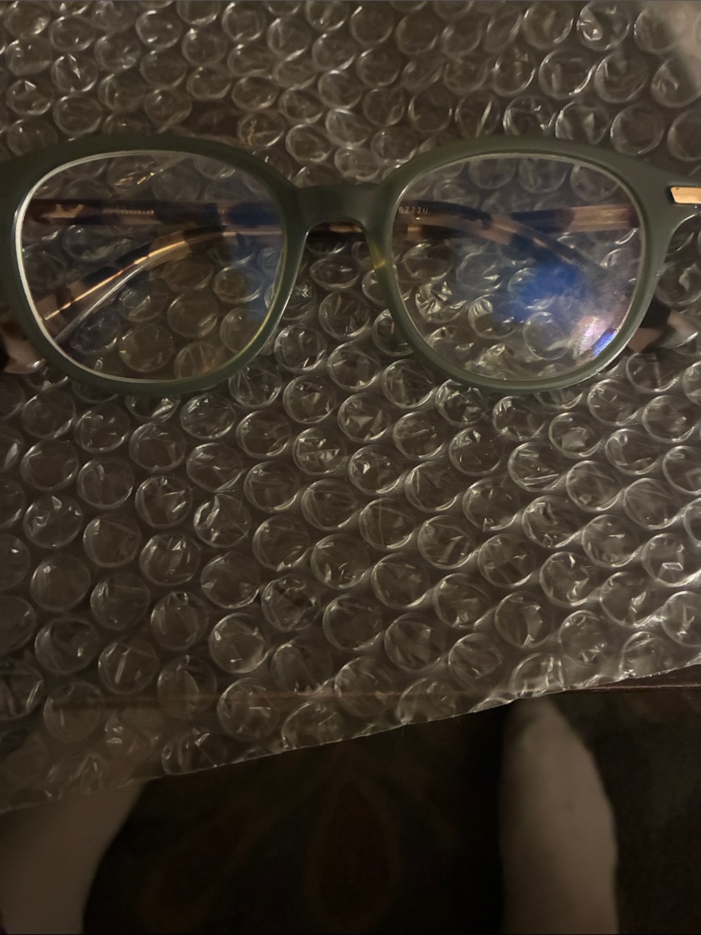 Dior Men’s Olive Green Frame Glasses with Gold Accents
